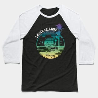 Puerto Vallarta Mexico Beach Palm Tree Vacation Baseball T-Shirt